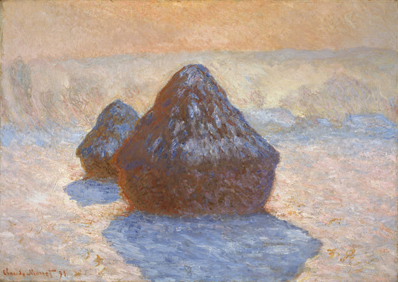 Haystacks, White Frost Effect, 1891 - Oil Painting Haven Oil Painting Haven