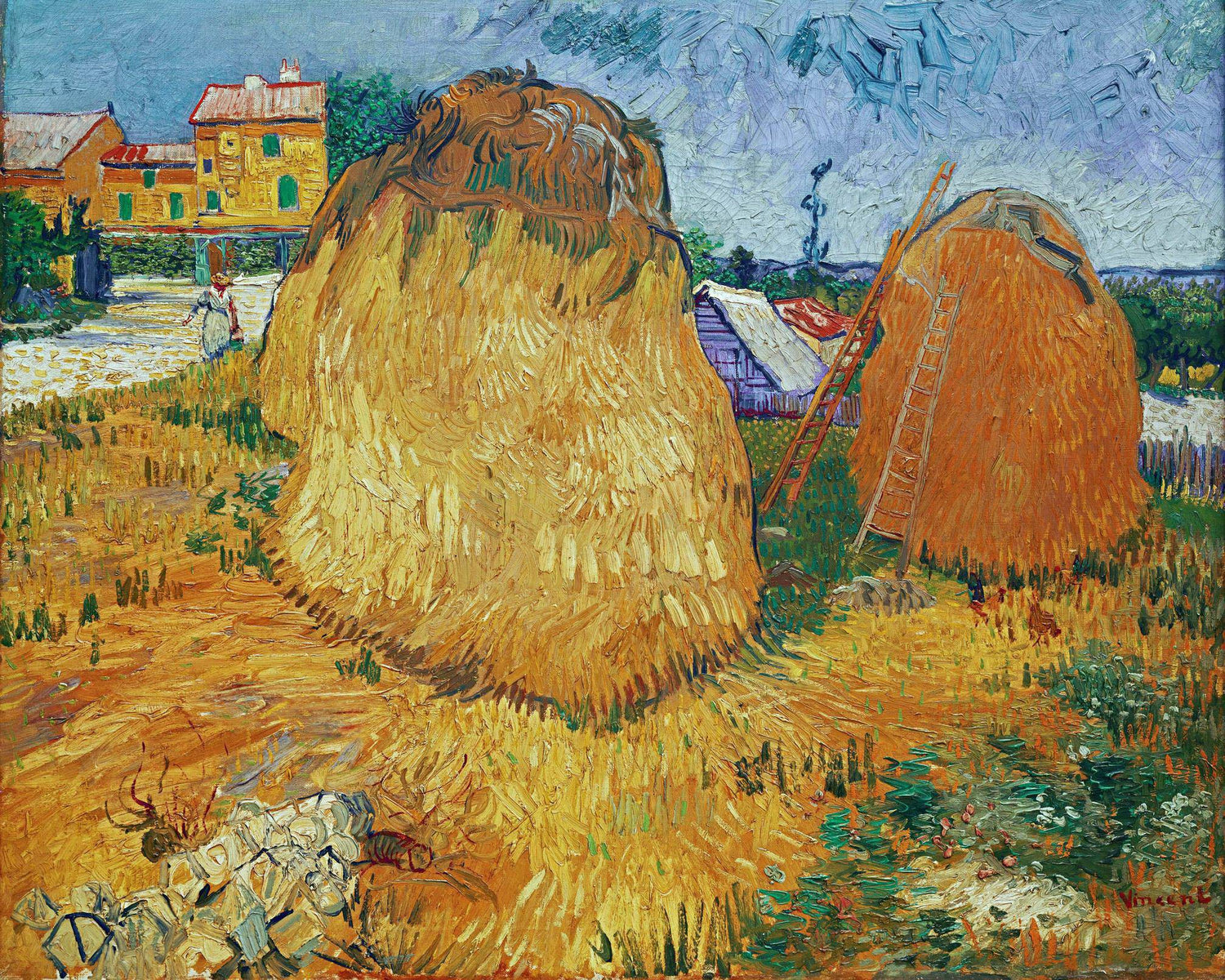 Haystacks in Provence - Oil Painting Haven