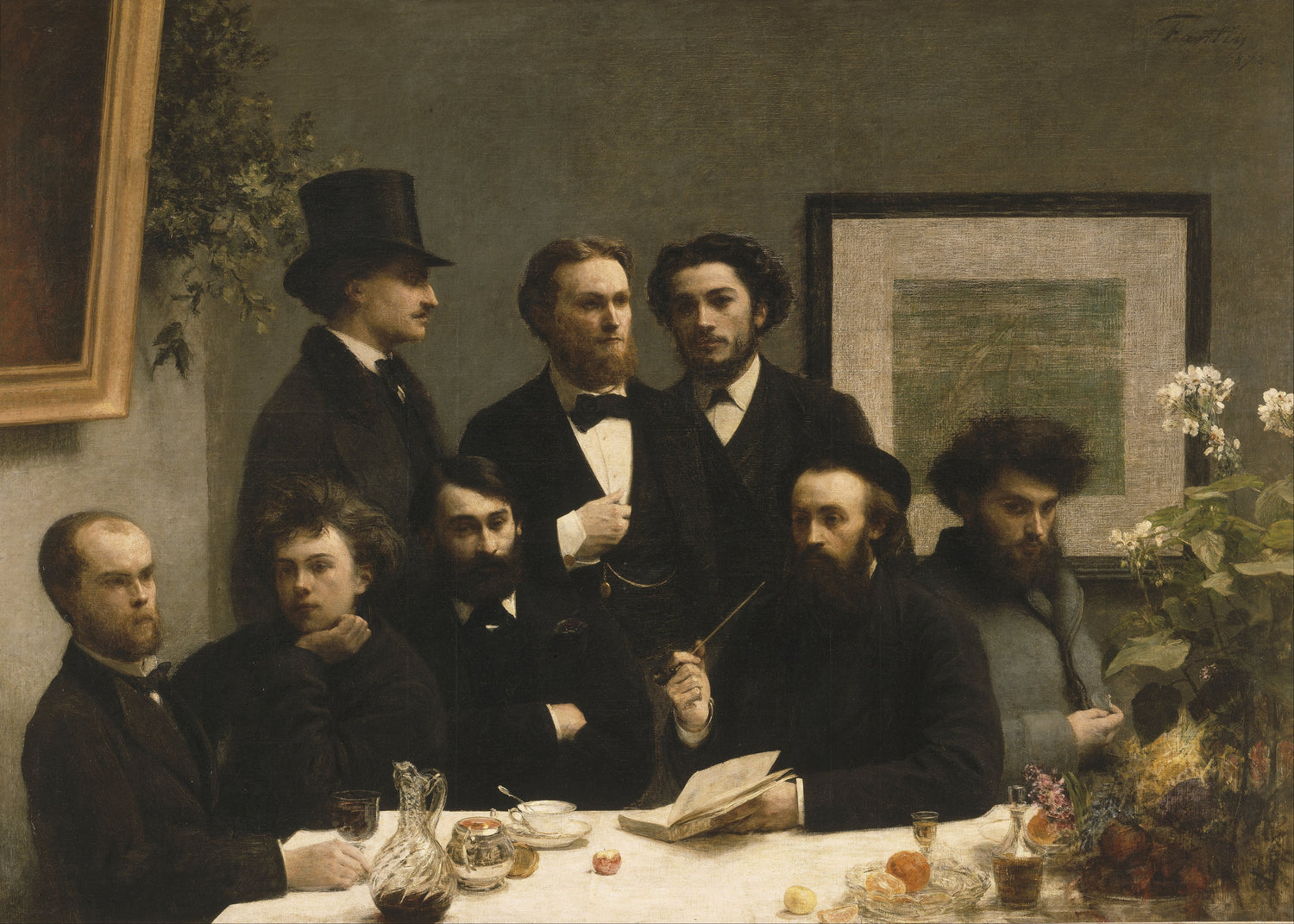 Henri_Fantin-Latour_-_By_the_Table - Oil Painting Haven