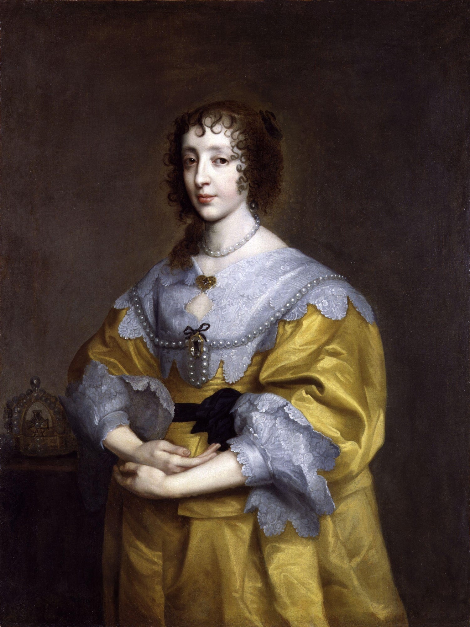 Henrietta_Maria_by_Sir_Anthony_Van_Dyck - Oil Painting Haven