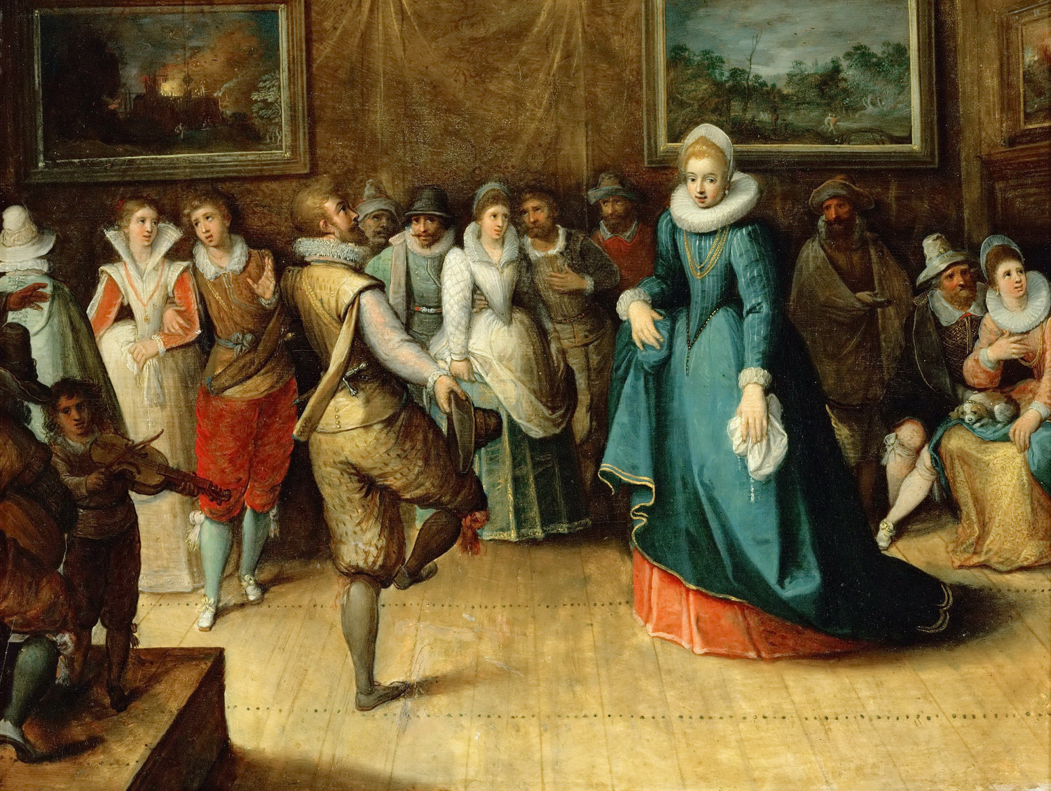 Hieronymus Francken II -- A Dancing Party - Oil Painting Haven