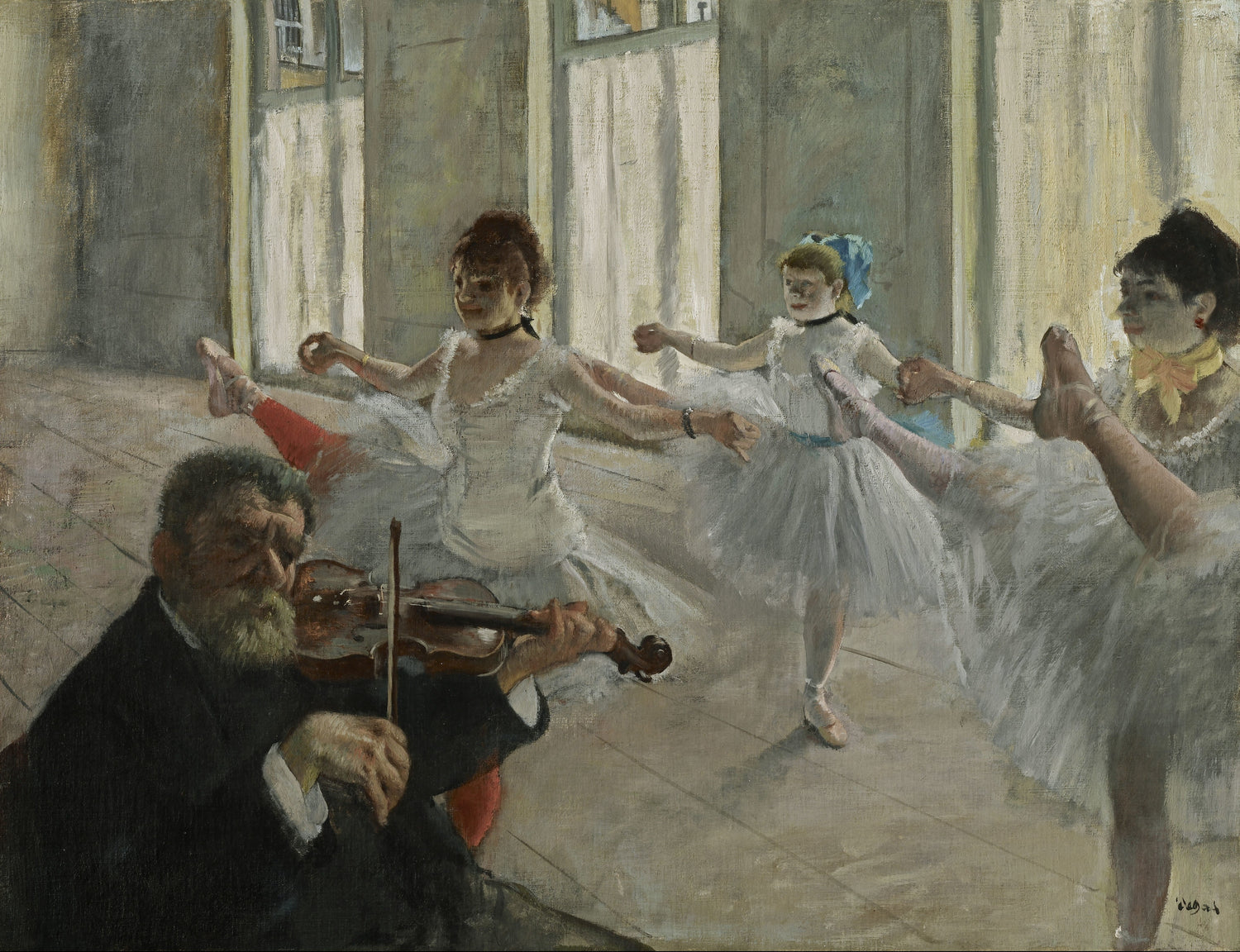 Hilaire-Germain-Edgar Degas - The Rehearsal, 1878-1879 - Oil Painting Haven