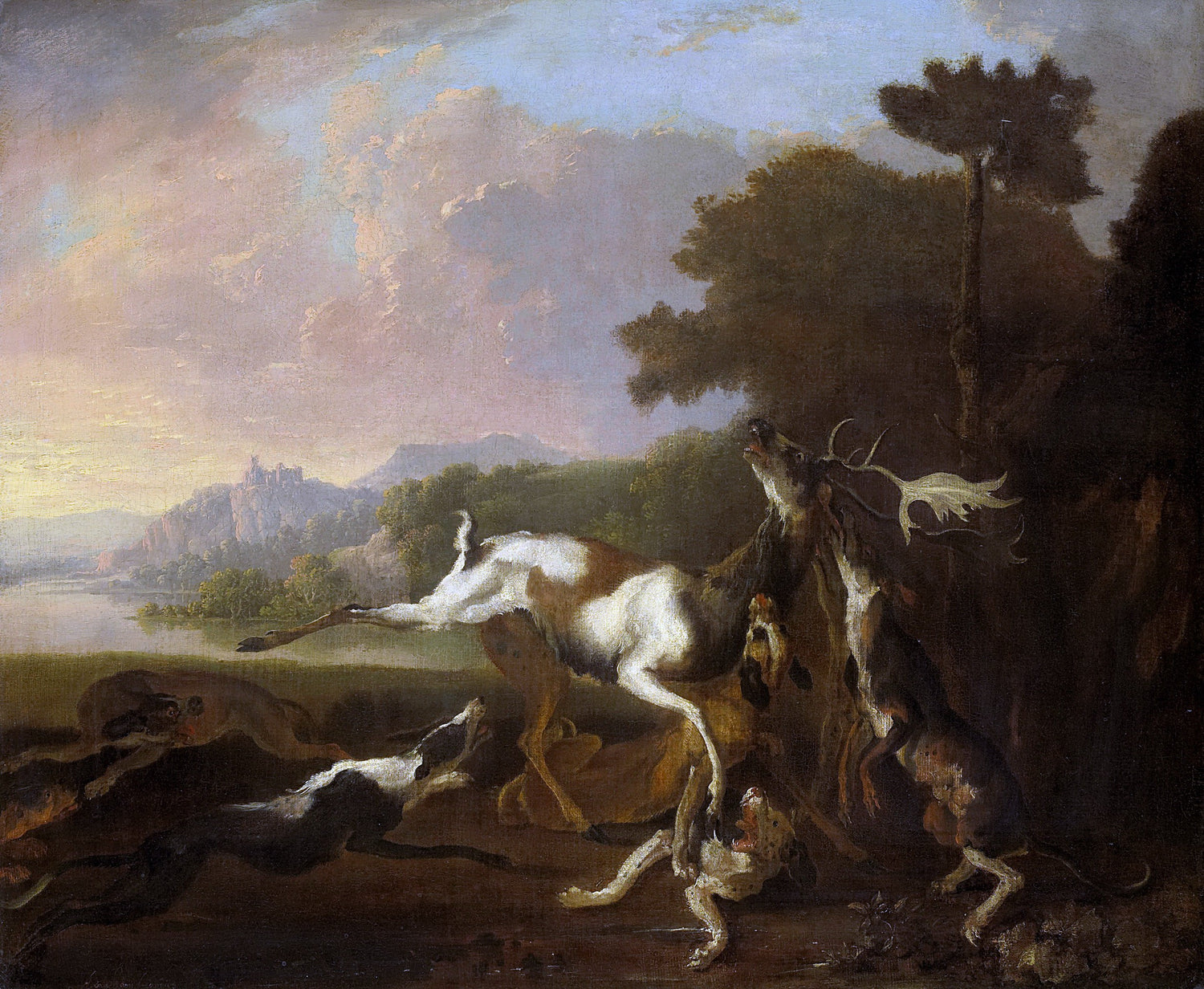 Hondius, Abraham Daniëlsz. -- De hertenjacht, 1650-1695 - Oil Painting Haven