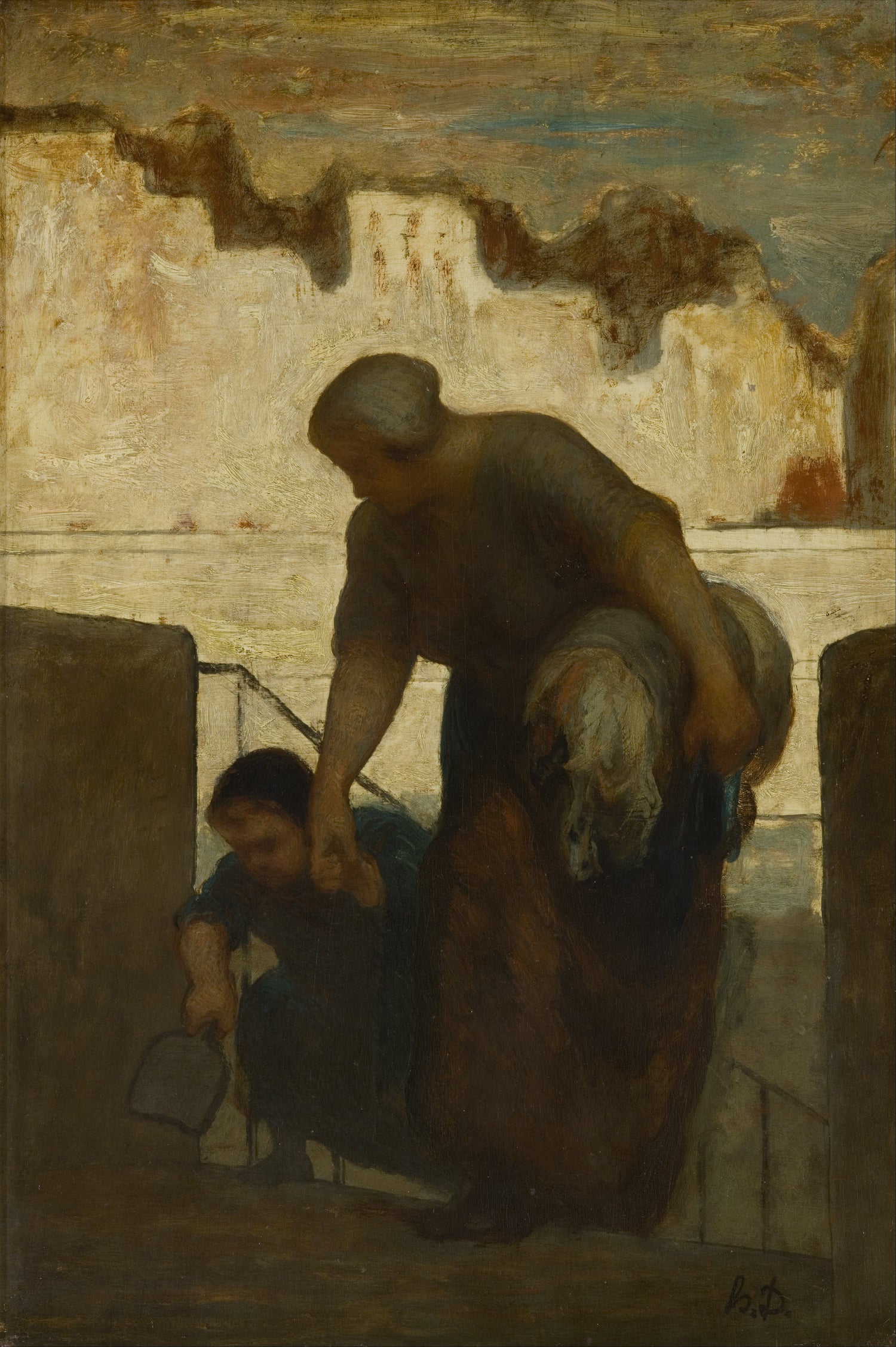 Honoré_Daumier_-_The_Laundress - Oil Painting Haven