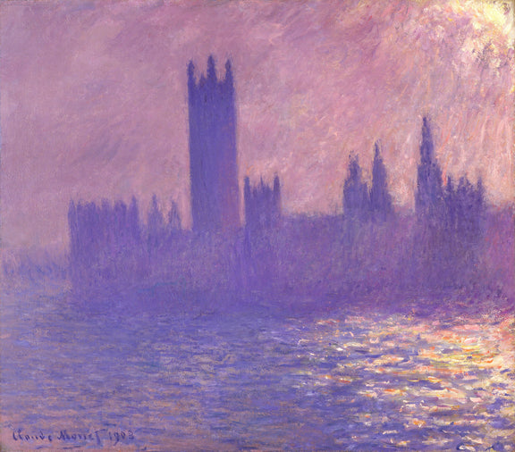 Houses of Parliament, Effect of Sunlight in the Fog, 1900-1901 - Oil Painting Haven Oil Painting Haven