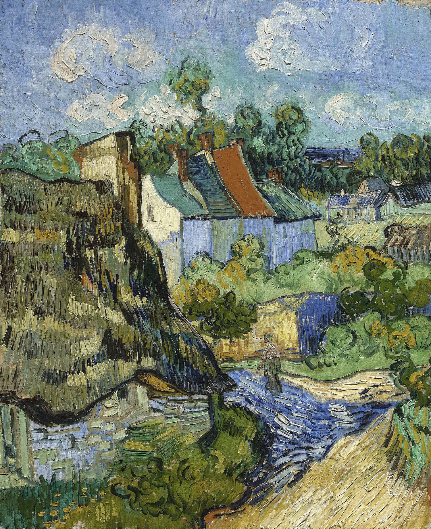 Houses in Auvers2 - Oil Painting Haven