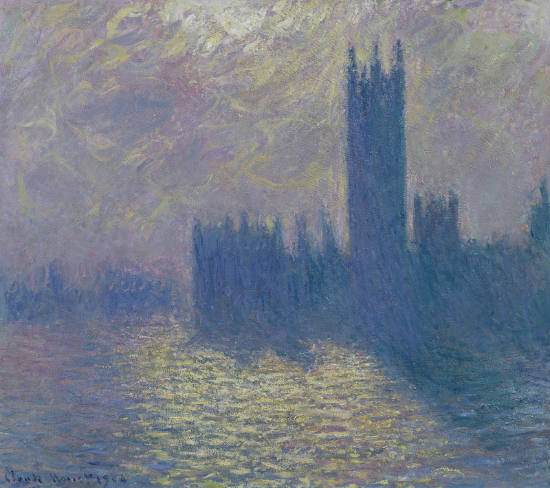 Houses of Parliament, Stormy Sky, 1903 - Oil Painting Haven Oil Painting Haven