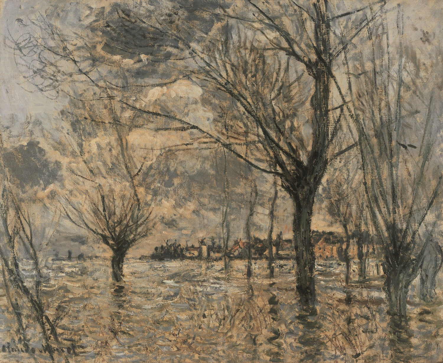 Inondation de la Seine à Vetheuil, 1881 - Oil Painting Haven