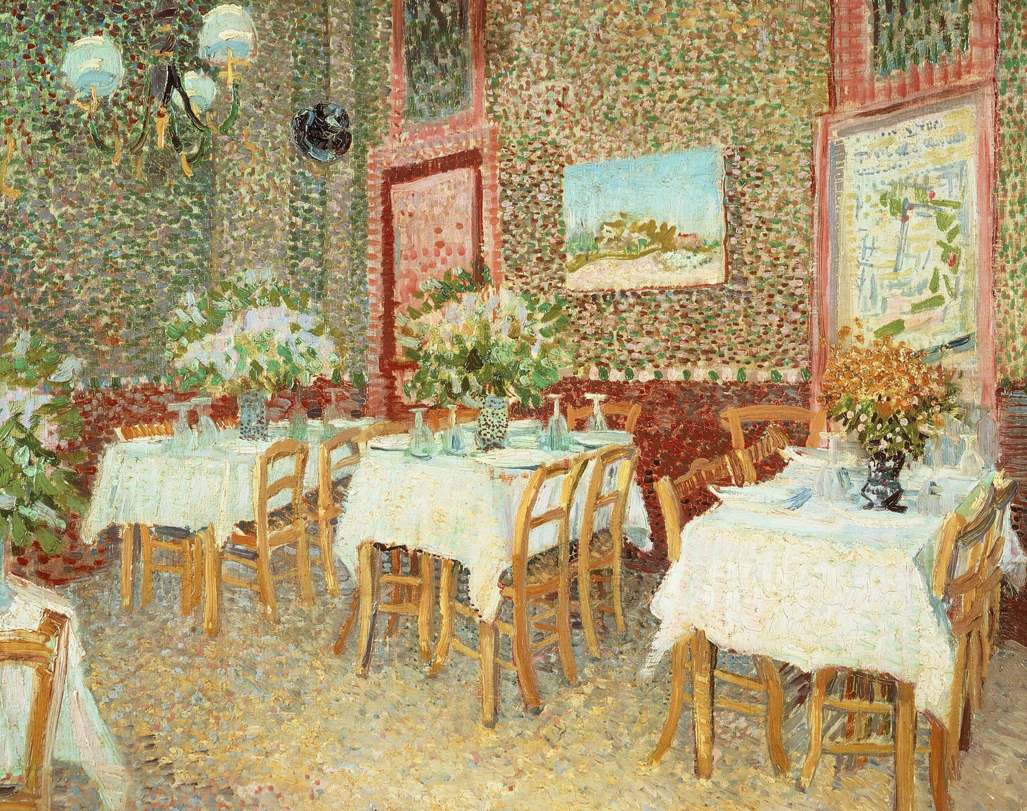 Interior of a Restaurant - Oil Painting Haven