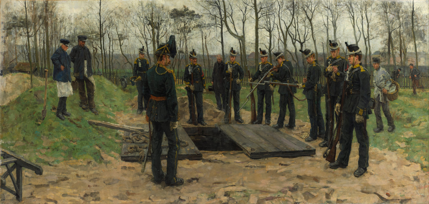 Isaac_Israëls_-_Military_funeral - Oil Painting Haven