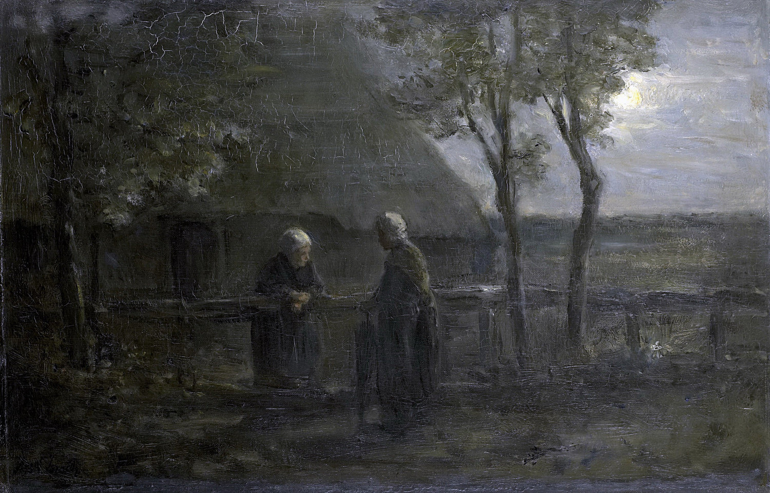 Israëls, Jozef -- Buurpraatje, 1897 - Oil Painting Haven