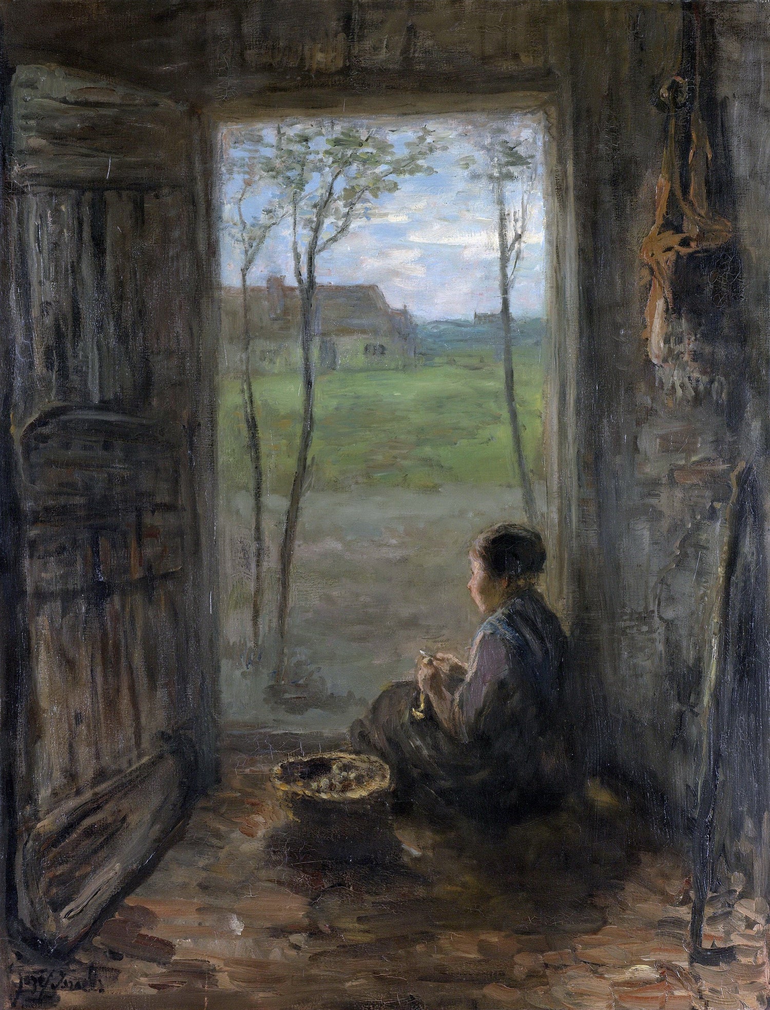 Israëls, Jozef -- Larens tafereel, 1905 - Oil Painting Haven