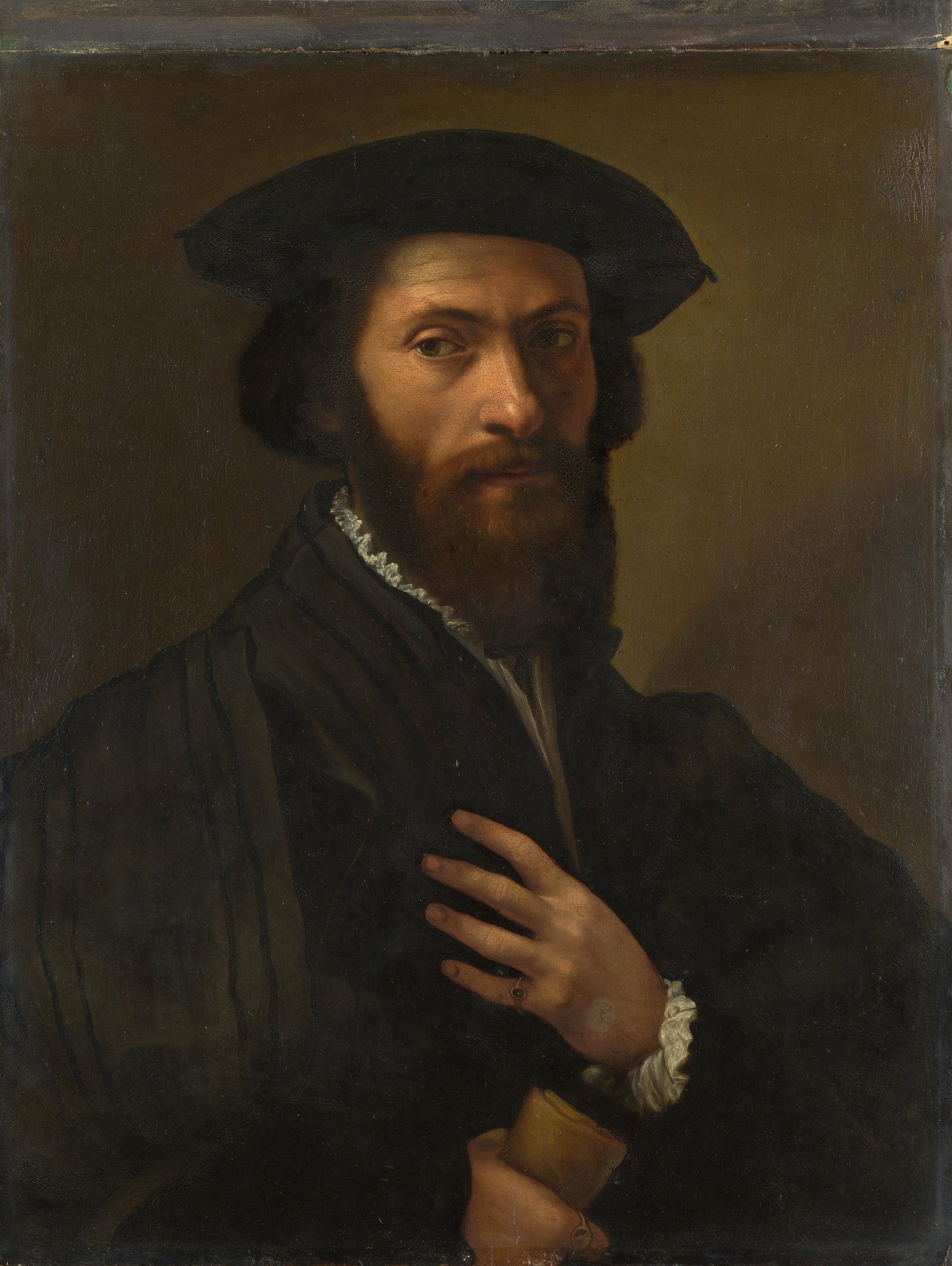 Italian, Florentine - A Bearded Man - Oil Painting Haven