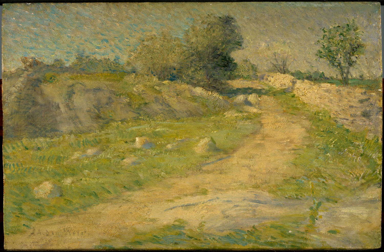 J. Alden Weir (1852–1919)-The Lane - Oil Painting Haven