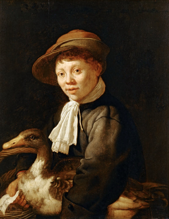 Jacob Gerritsz. Cuyp -- Boy with Duck - Oil Painting Haven Oil Painting Haven