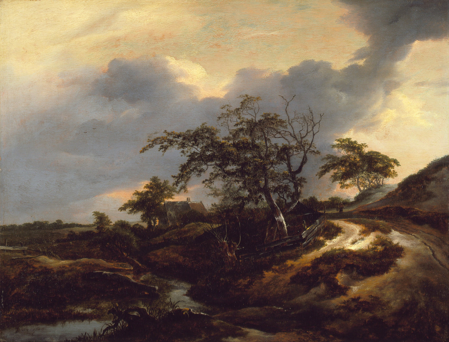 Jacob van Ruisdael - Landscape with Dunes - Oil Painting Haven