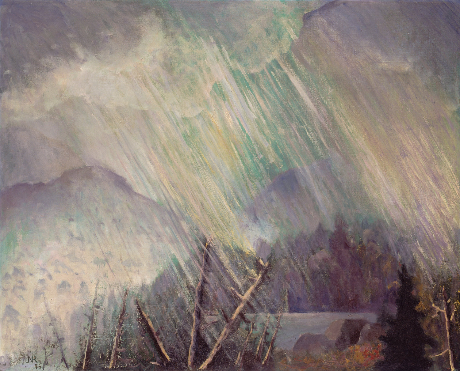 James N. Rosenberg - Adirondack Cloudburst, 1946 - Oil Painting Haven