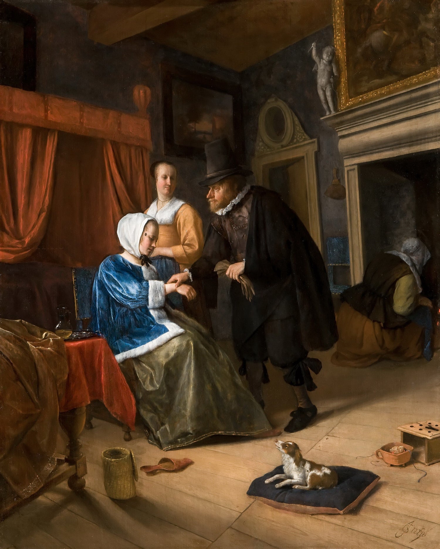 Jan Steen - The Sick Girl - Oil Painting Haven