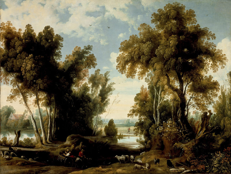 Jan Wildens - Landscape with Peasants - Oil Painting Haven Oil Painting Haven