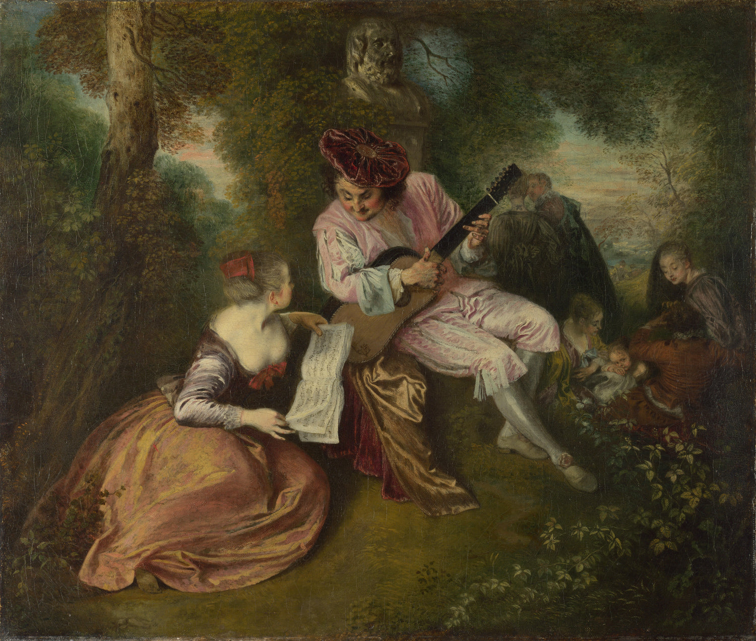 Jean-Antoine Watteau - The Scale of Love - Oil Painting Haven