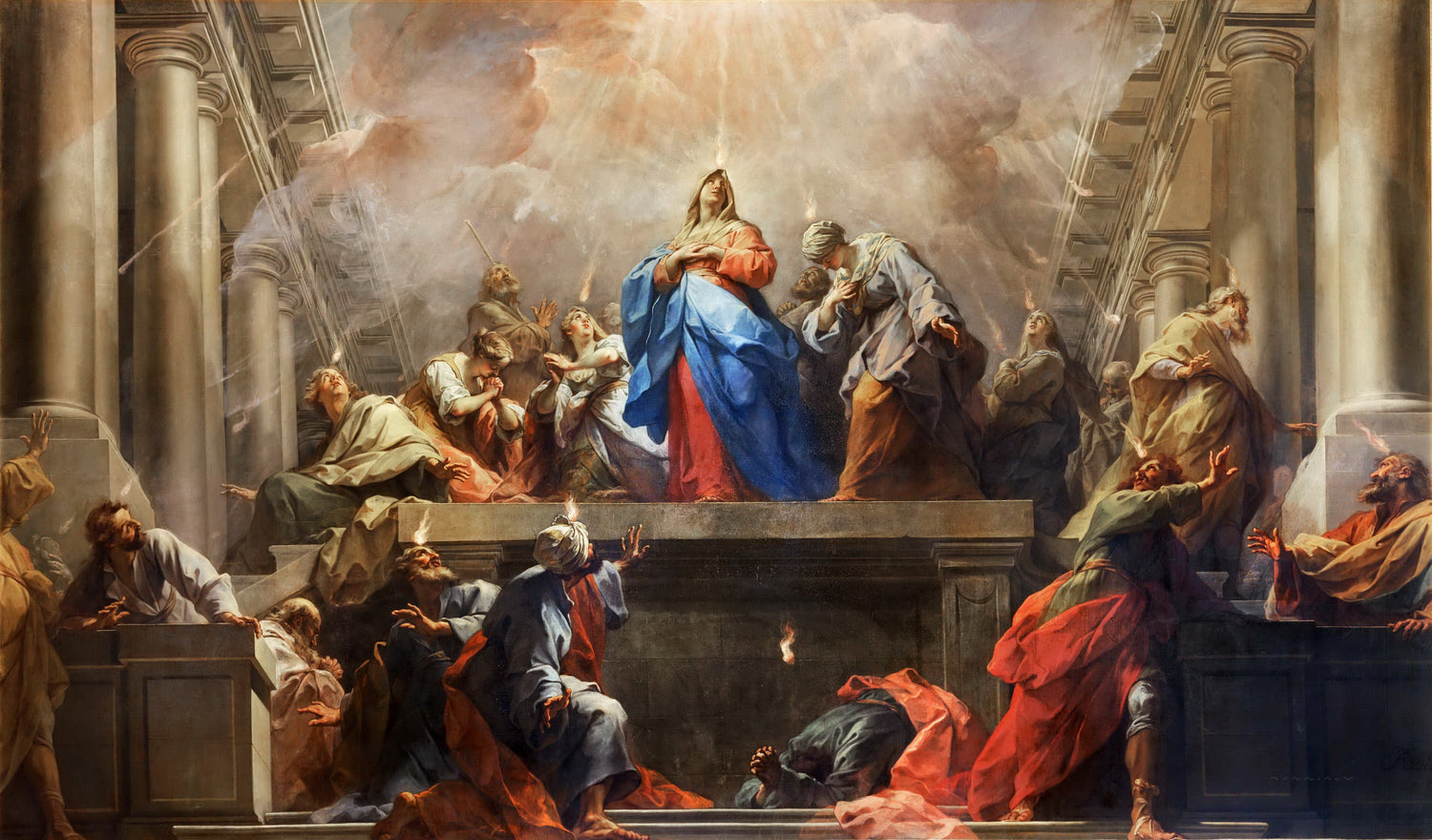 Jean Restout I (1663-1702) -- Pentecost - Oil Painting Haven