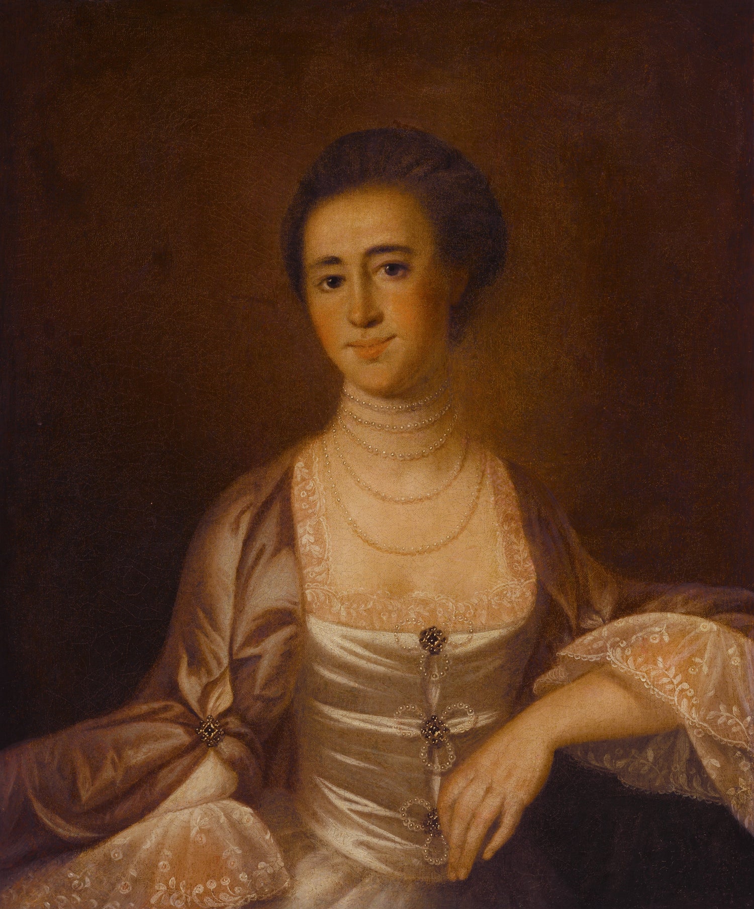 Jeremiah Theus - Frances Warren, ca. 1769 - Oil Painting Haven