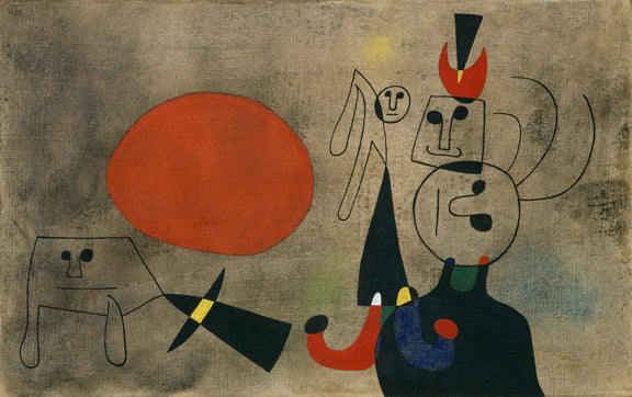 Joan Miro - Women at Sunrise, 1946 - Oil Painting Haven Oil Painting Haven