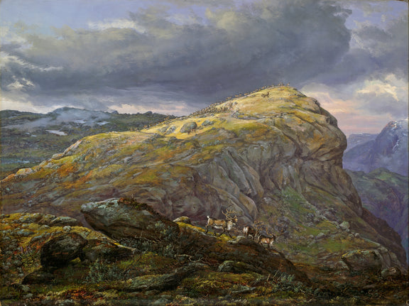 Johan_Christian_Dahl_-_Stugunoset_at_Filefjell - Oil Painting Haven Oil Painting Haven