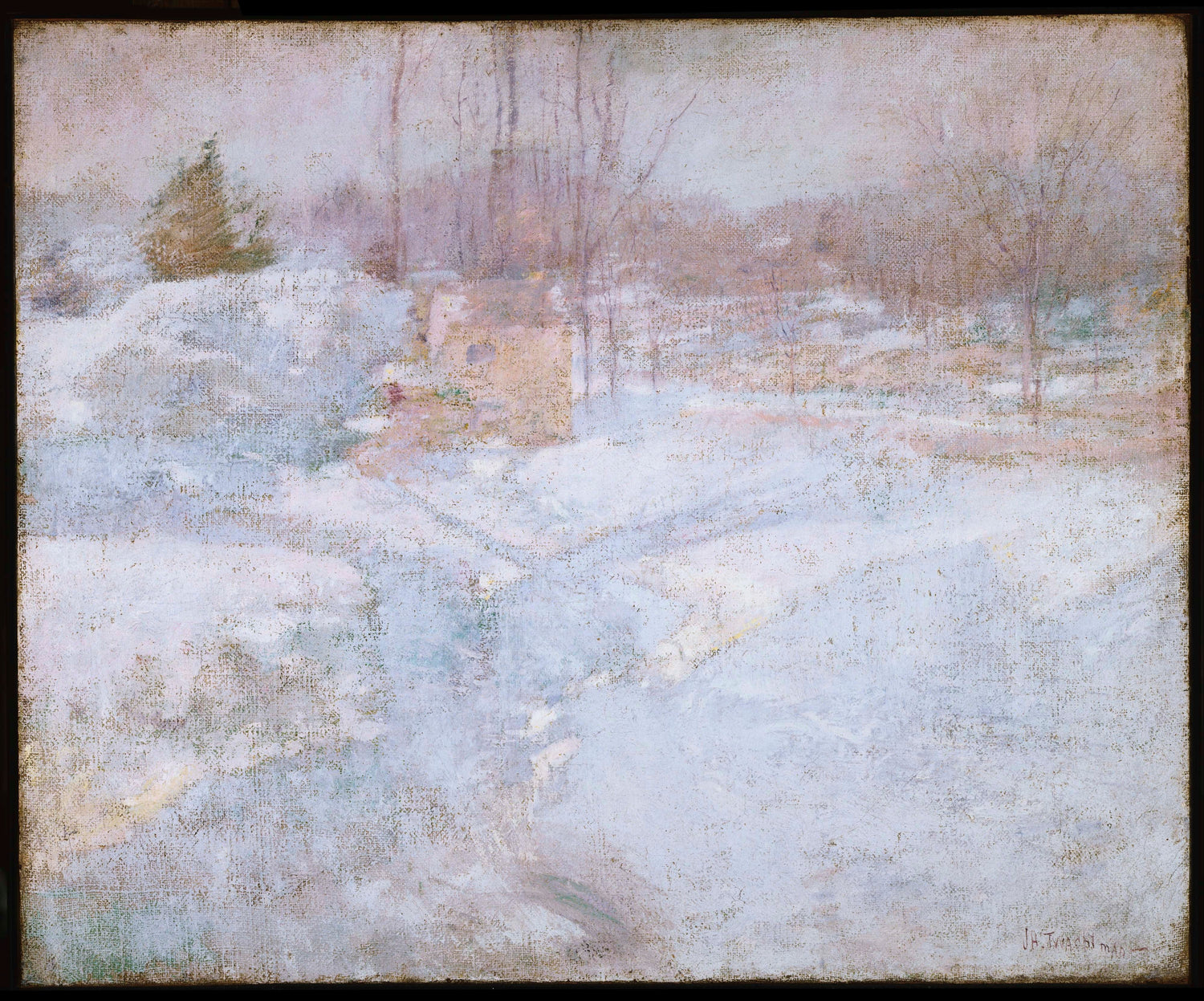 John Henry Twachtman (1853–1902)-Winter - Oil Painting Haven