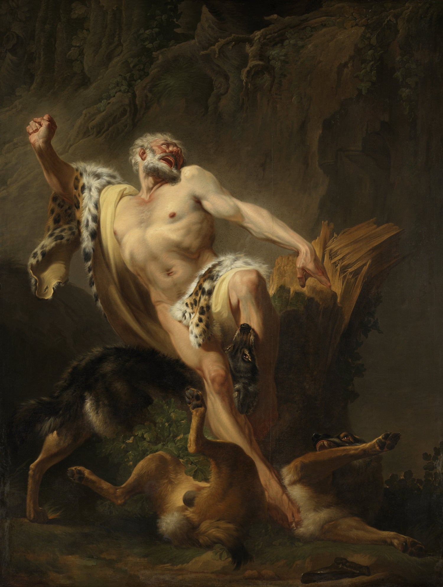 Joseph Benoit Suvee - Milo of Croton - Oil Painting Haven