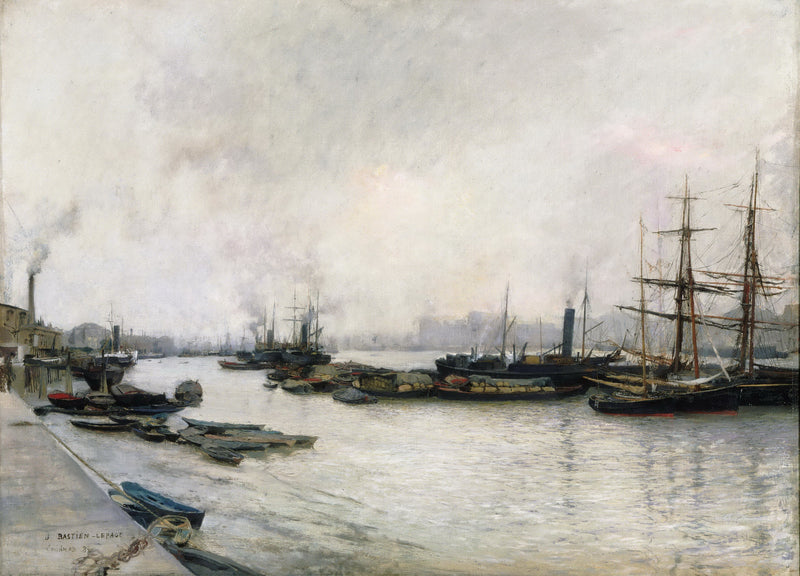 Jules Bastien-Lepage - The Thames, London - Oil Painting Haven Oil Painting Haven