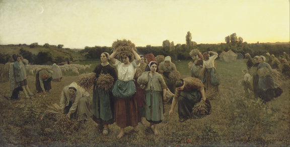 Jules_Breton_-_Calling_in_the_Gleaners - Oil Painting Haven Oil Painting Haven