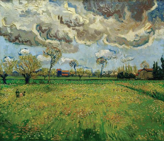 Landscape Under a Stormy Sky - Oil Painting Haven Oil Painting Haven