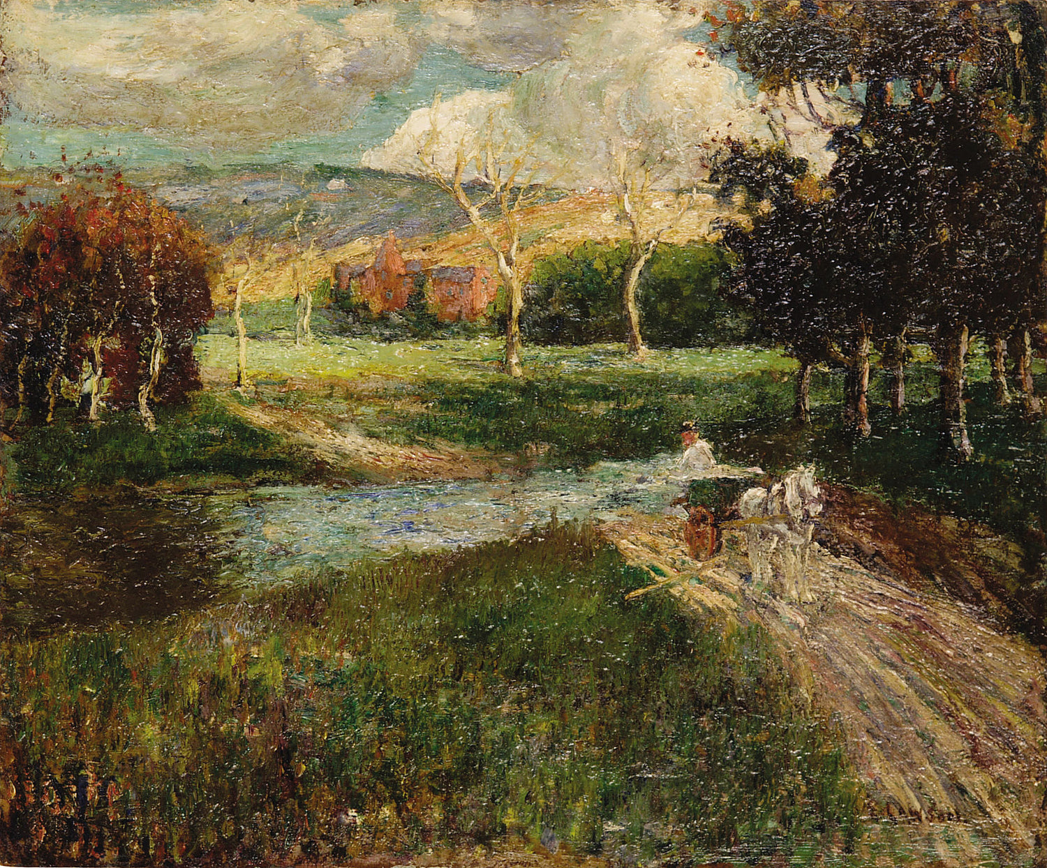 Landscape with Wagon - Oil Painting Haven