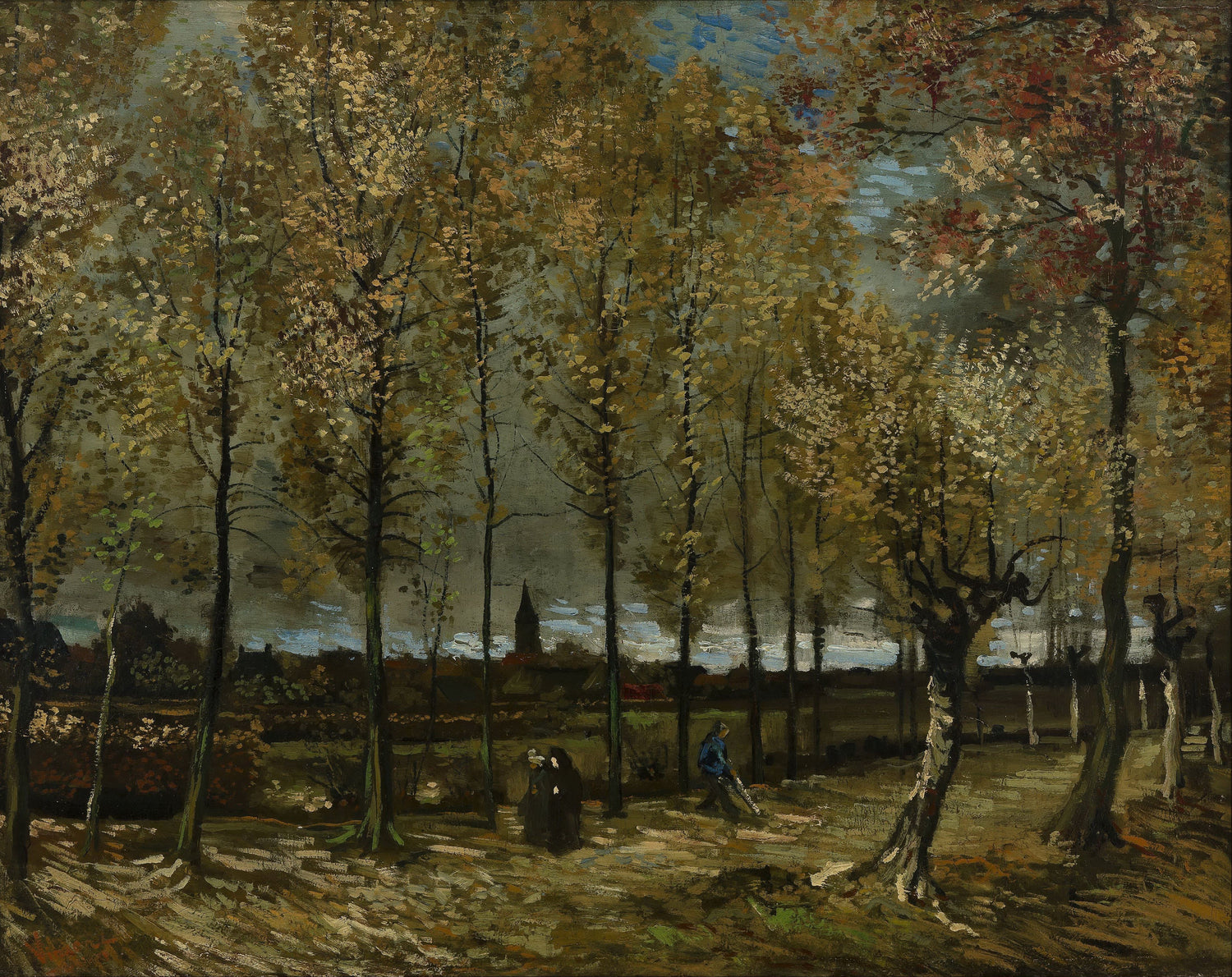 Lane with Poplars, 1885 - Oil Painting Haven