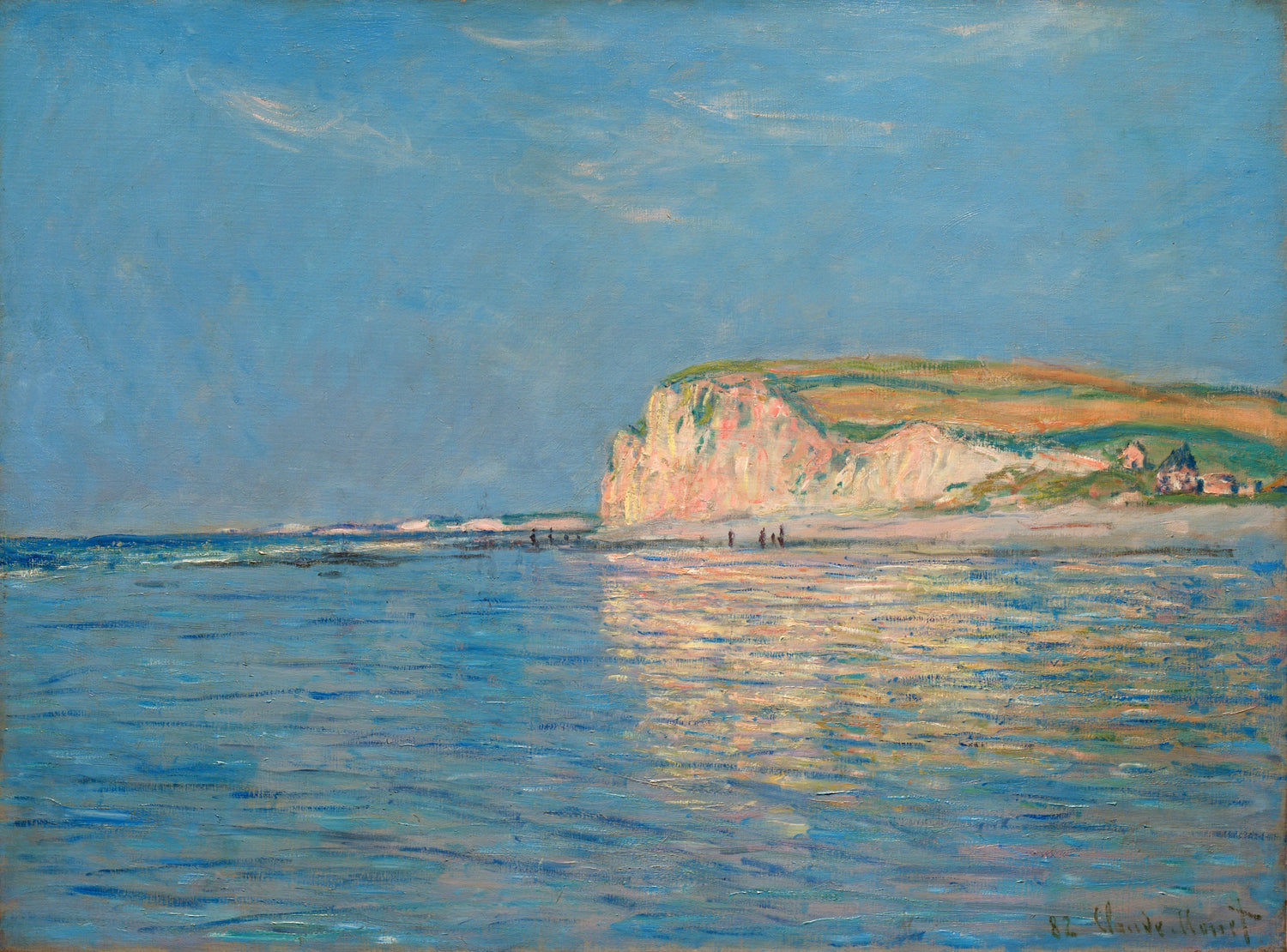 Low Tide at Pourville, 1882 v2 - Oil Painting Haven