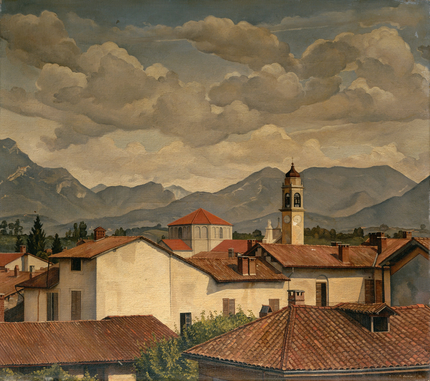 Luigi Lucioni - View of Malnate, 1929 - Oil Painting Haven