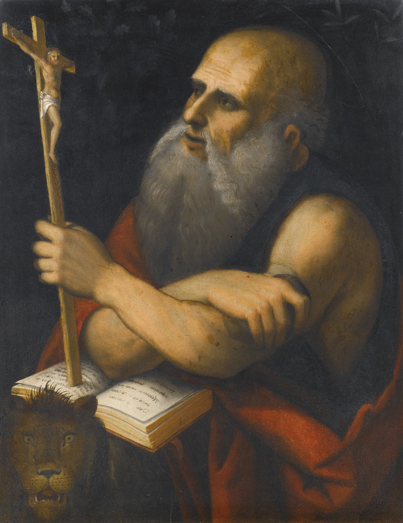 MILANESE-SAINT JEROME IN HIS STUDY - Oil Painting Haven Oil Painting Haven