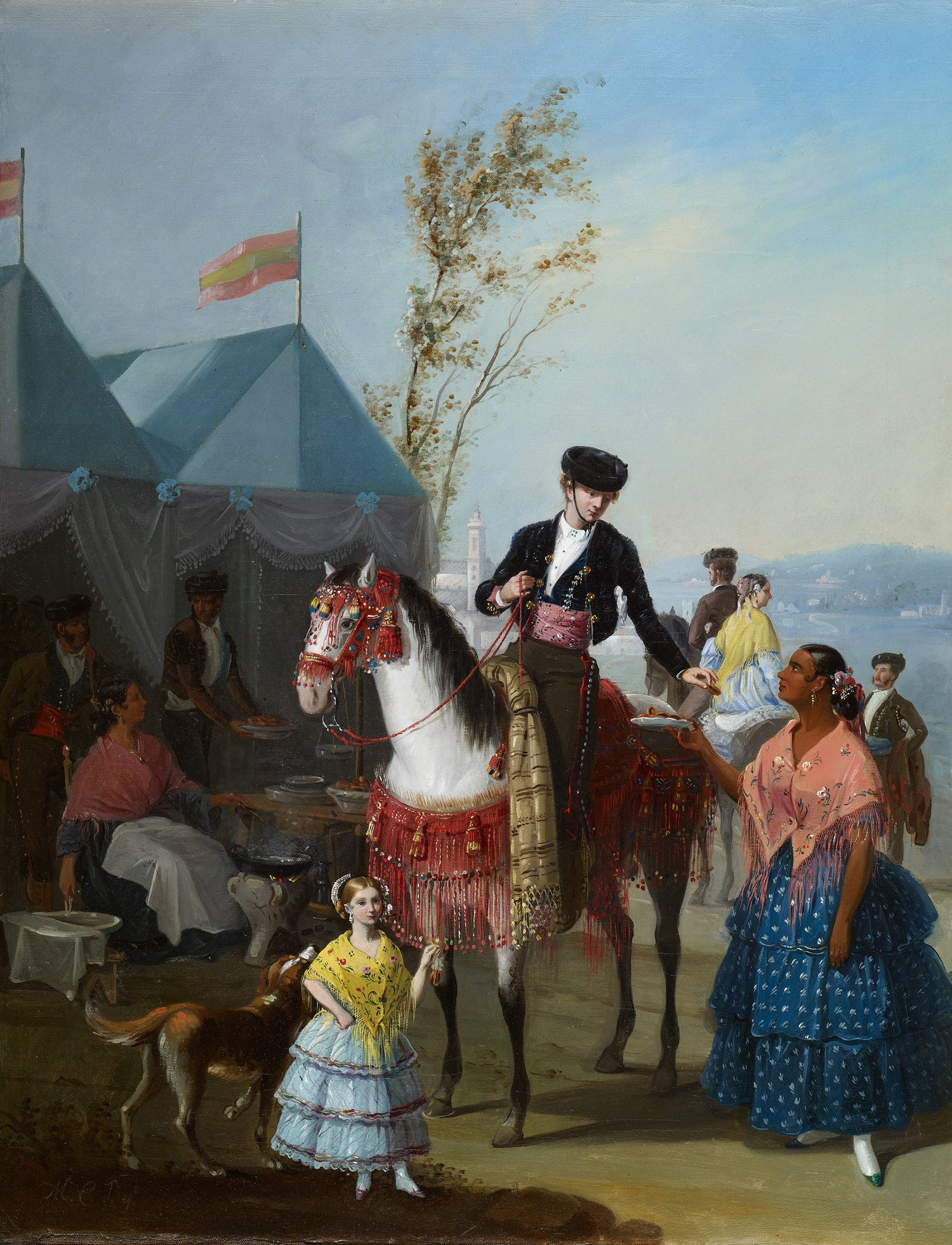 Manuel_Cabral_Aguado_Bejarano_The_Fritter_Stall - Oil Painting Haven