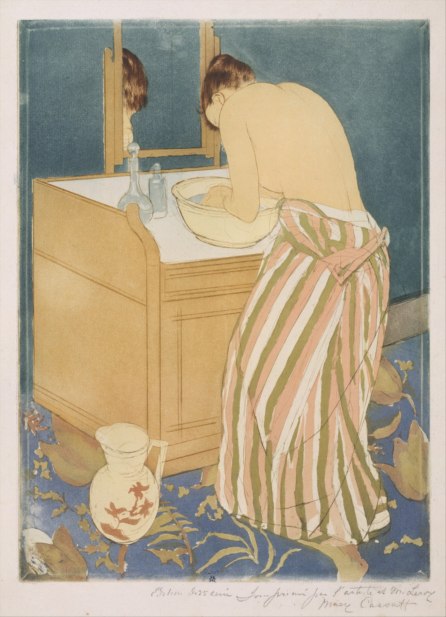 Mary Cassatt - Woman Bathing - Oil Painting Haven