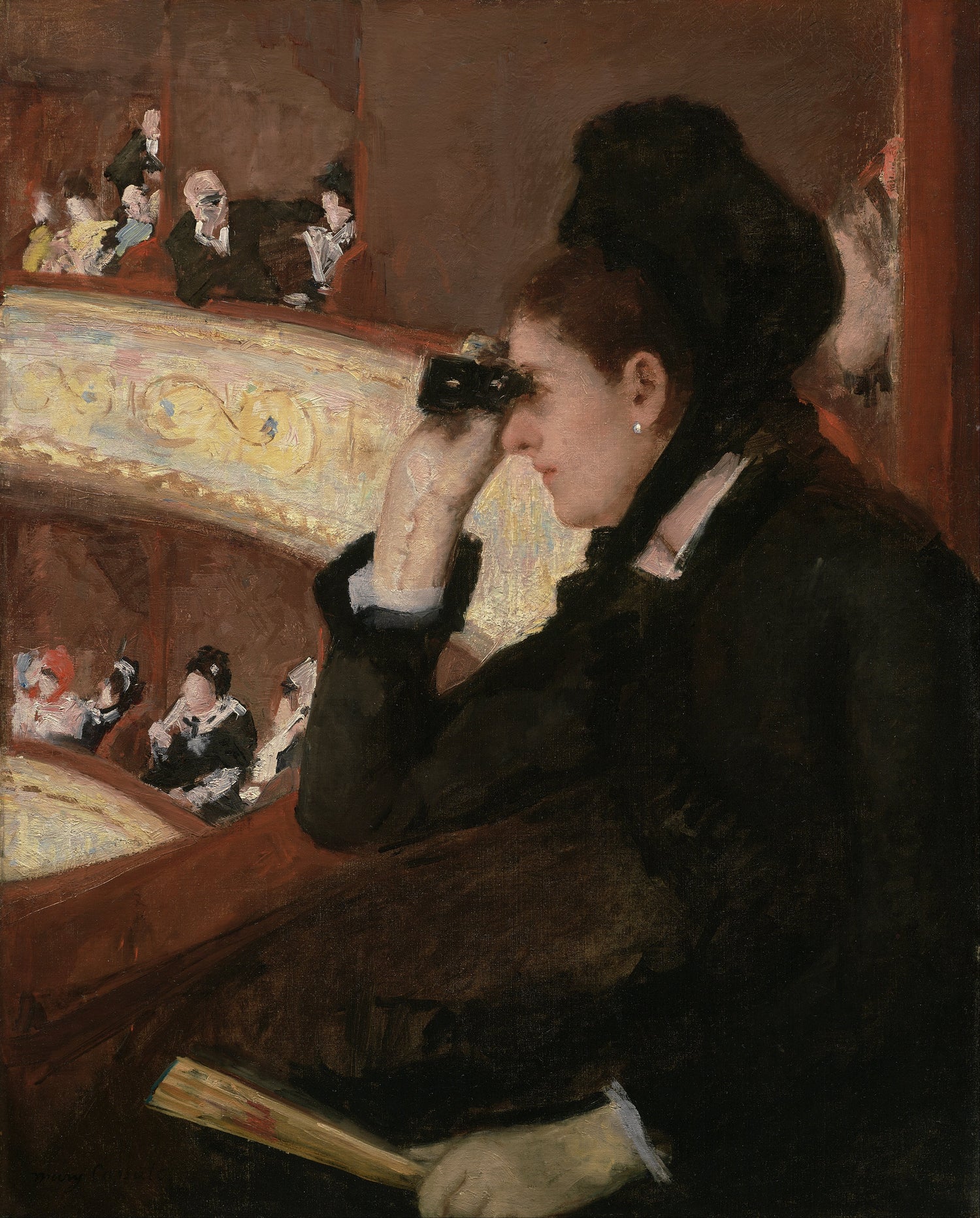 Mary_Stevenson_Cassatt_-_In_the_Loge。 - Oil Painting Haven