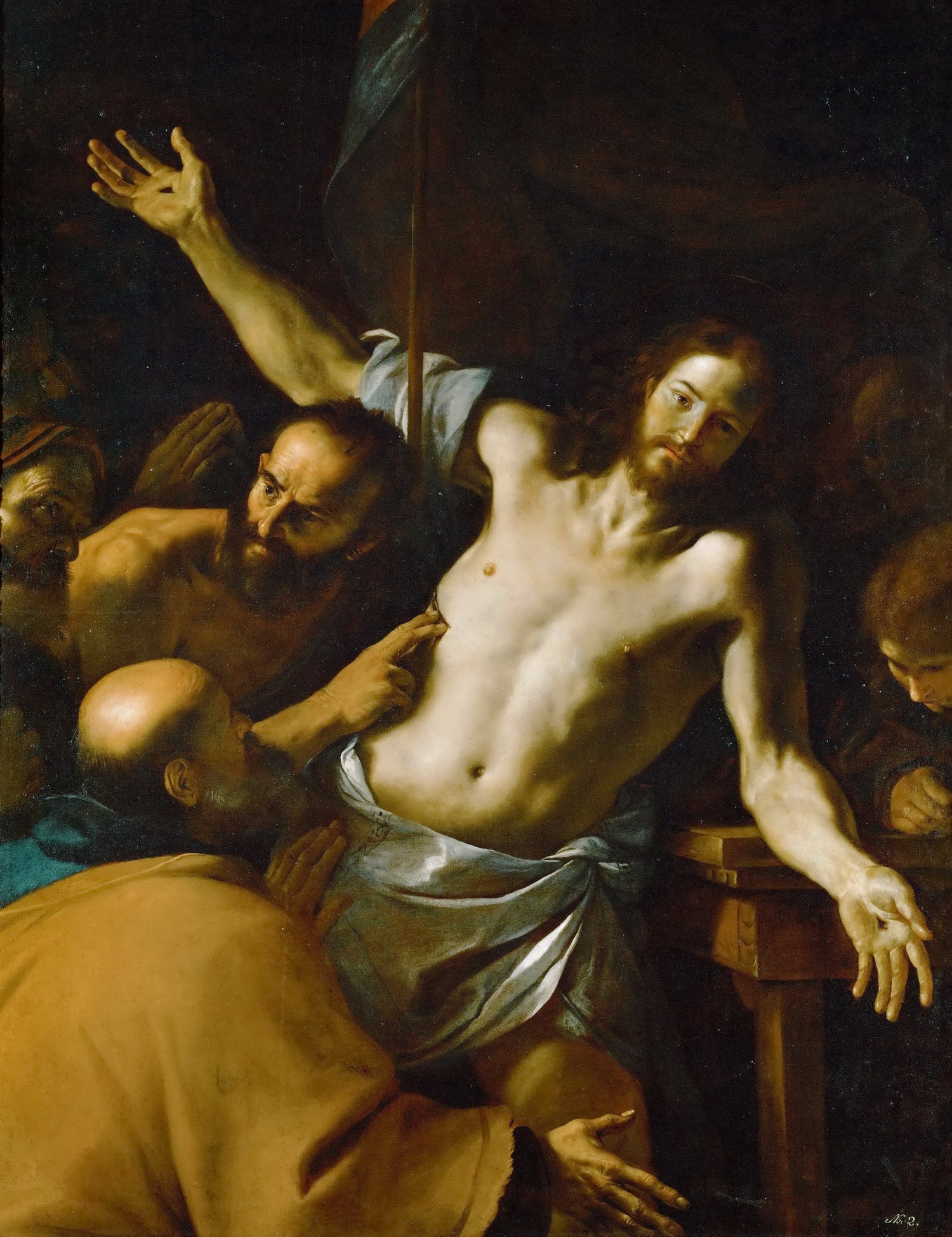 Mattia Preti (1613-1699) -- Doubting Thomas.jpeg - Oil Painting Haven