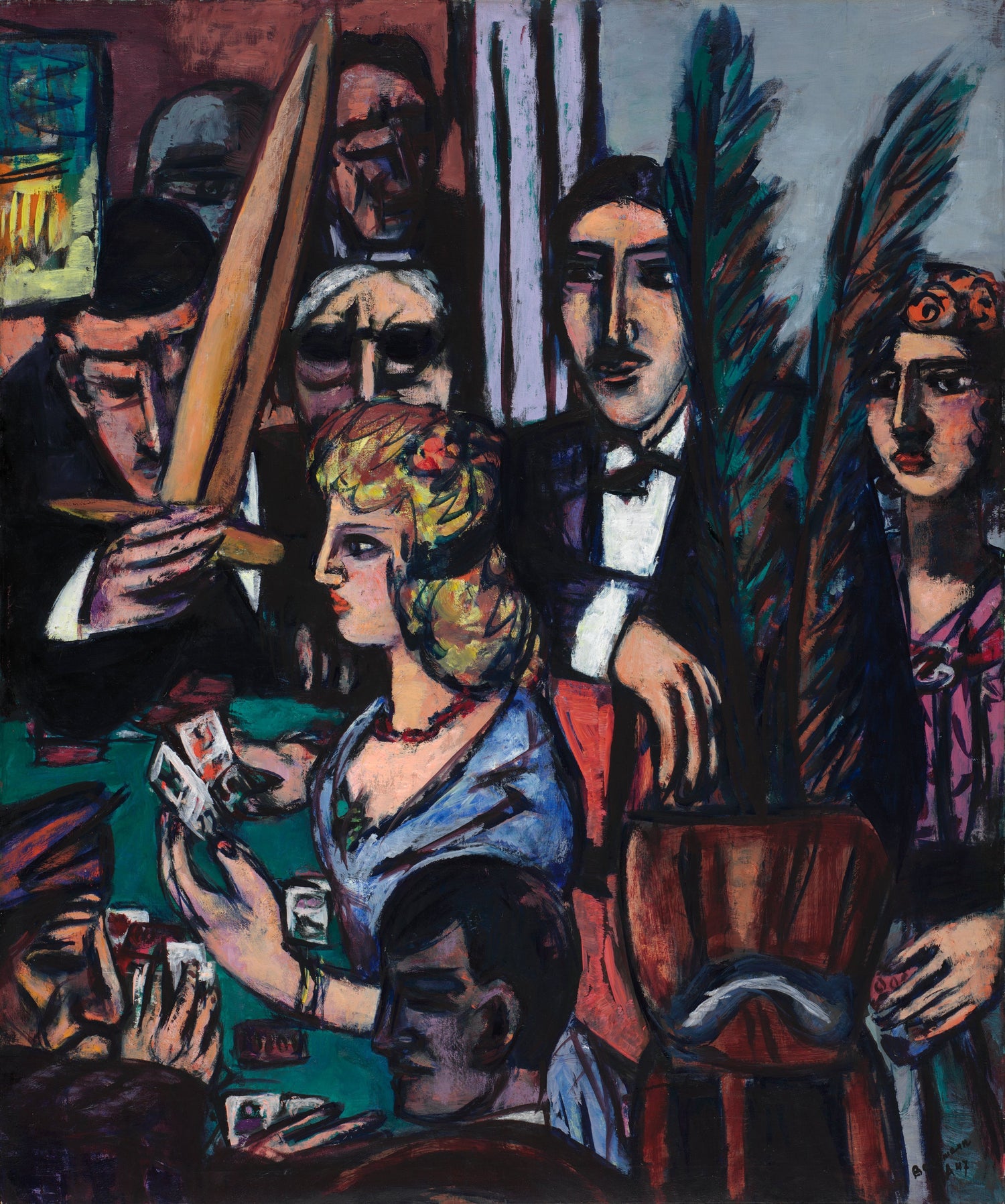 Max Beckmann - Baccarat, 1947 - Oil Painting Haven