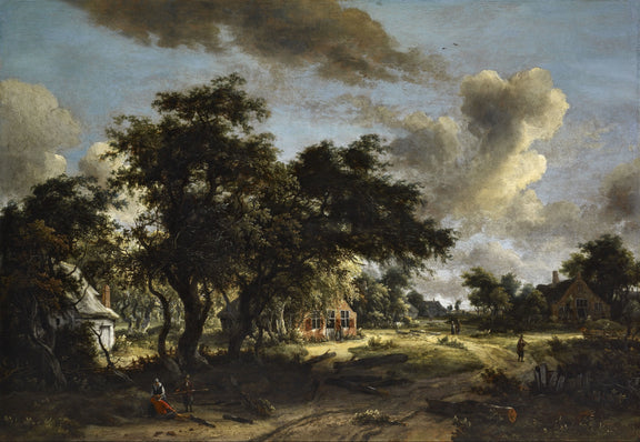 Meyndert Hobbema - Village among Trees, 1665 - Oil Painting Haven Oil Painting Haven