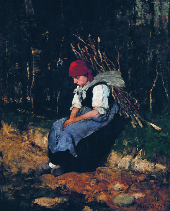 Mihály Munkácsy (1844–1900)-Woman Carrying Faggot - Oil Painting Haven Oil Painting Haven