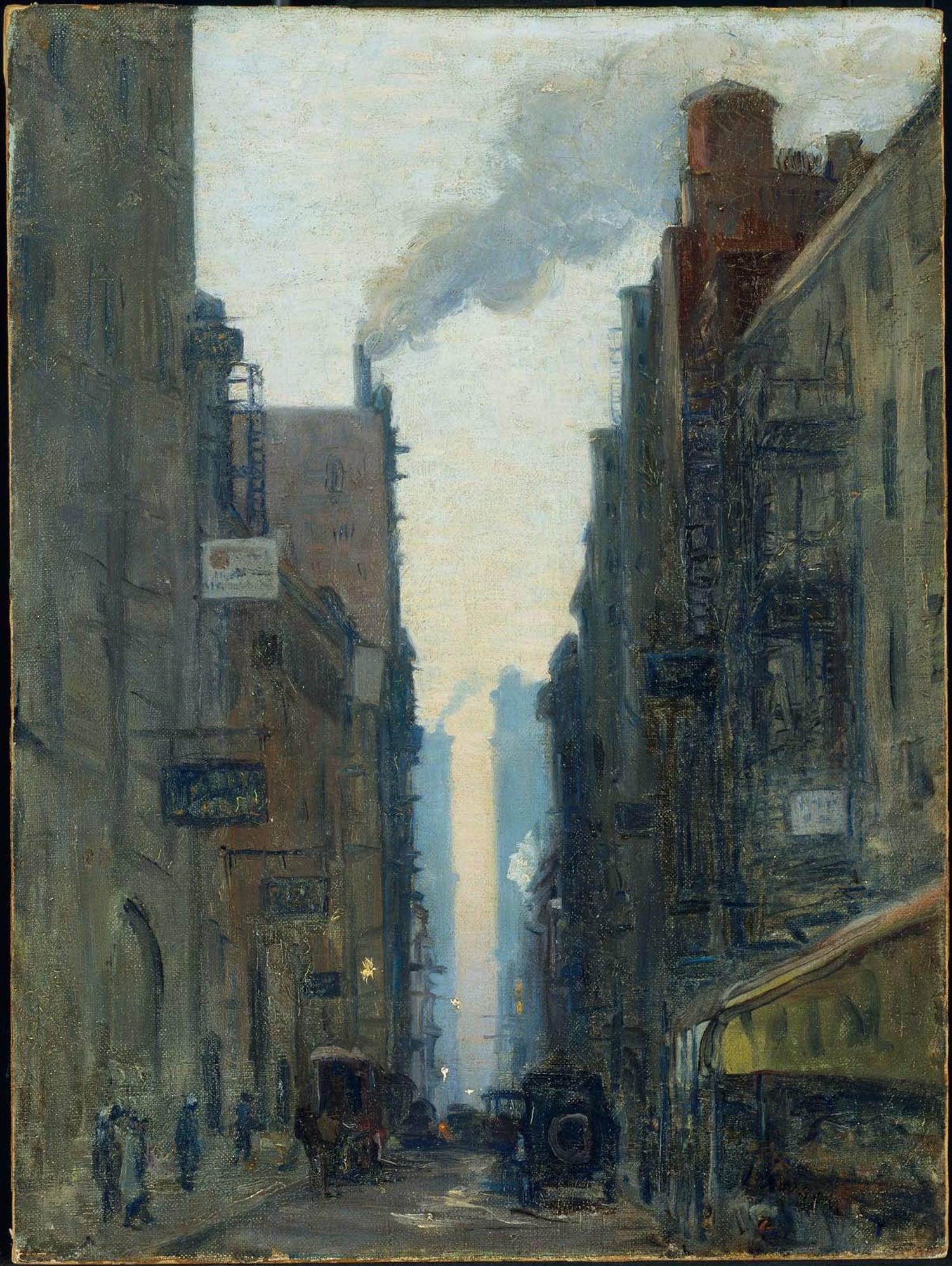 New York Street Scene, 1910 - Oil Painting Haven