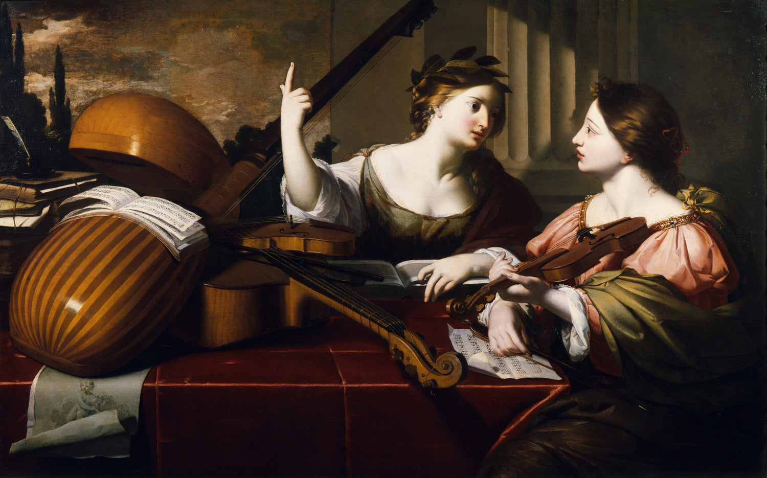 Nicolas Regnier - Divine Inspiration of Music - Oil Painting Haven