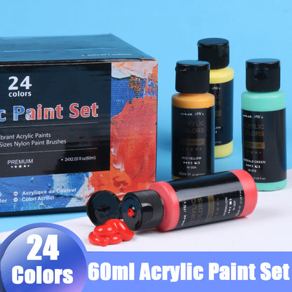 Acrylic Paint Set- 24 colors - 60ml(2 US fl oz) - Oil Painting Haven