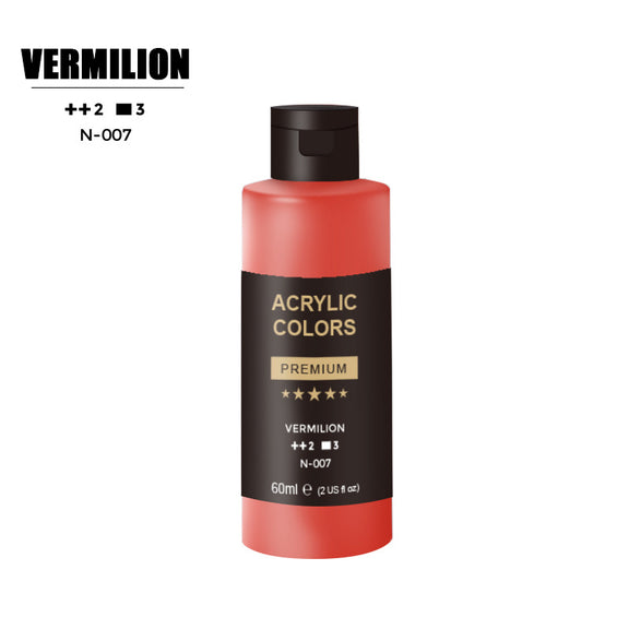 Acrylic Paint - Vermilion - 60ml(2 US fl oz) - Oil Painting Haven Oil Painting Haven