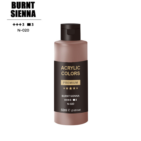 Acrylic Paint - Burnt Sienna - 60ml(2 US fl oz) - Oil Painting Haven Oil Painting Haven